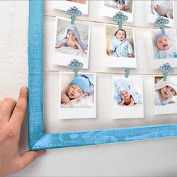 Ahşap Mandal 6'Lı Mavi Kelebek Figürlü - 2