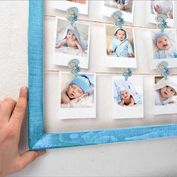 Ahşap Mandal 6'Lı Mavi Leylek Figürlü - 2
