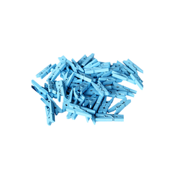 Ahşap Süs Mandal Mavi 50li 3 cm - 