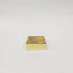 Asetat Altın Pencereli kutu 8x8x3 25 Adet - 