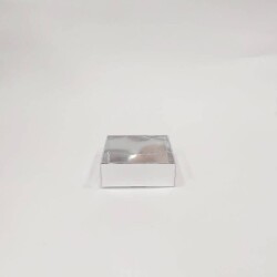 Asetat Gümüş Pencereli kutu 8x8x3 25 Adet - 