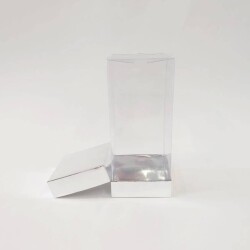 Asetat Gümüş Pencereli kutu 9x9x20 5 Adet - 