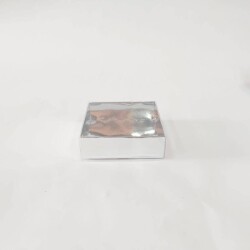 Asetat Gümüş Pencereli Sabun Kutusu 9 x 9 x 3 Cm 25 Adet - 