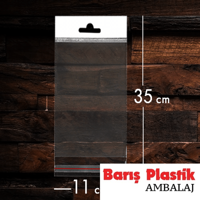 Askılı Bantlı Opp Poşet 11x35 1000'li - 1