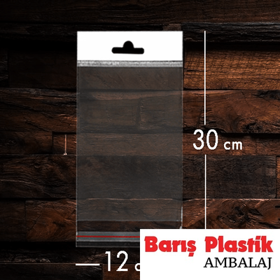 Askılı Bantlı Opp Poşet 12x30 1000'li - 1