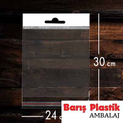Askılı Bantlı Opp Poşet 24x30 250li - 1