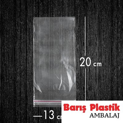 Bantlı Jelatin Poşet Şeffaf Torba 13x20 Cm / 2 Kg - 1