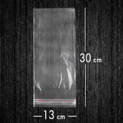 Bantlı Jelatin Poşet Şeffaf Torba 13x30 Cm / 2.5 Kg - 1