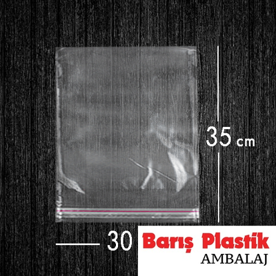 Bantlı Jelatin Poşet Şeffaf Torba 30x35Cm / 5 Kg - 1