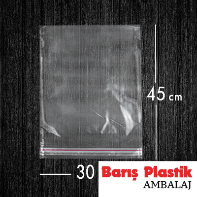 Bantlı Jelatin Poşet Şeffaf Torba 30x45 Cm / 5 Kg - 1