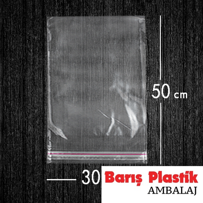 Bantlı Jelatin Poşet Şeffaf Torba 30x50 Cm / 5 Kg - 1