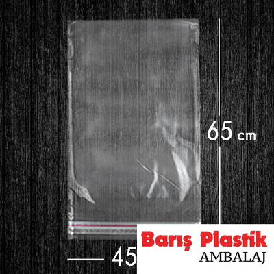 Bantlı Jelatin Poşet Şeffaf Torba 45x65 Cm / 5 Kg - 1