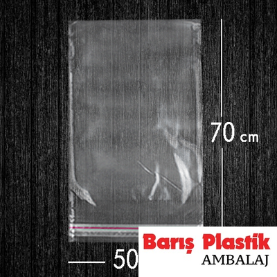 Bantlı Jelatin Poşet Şeffaf Torba 50x70 Cm / 5 Kg - 1