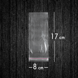 Bantlı Jelatin Poşet Şeffaf Torba 8x17 Cm / 1.75 Kg - 1
