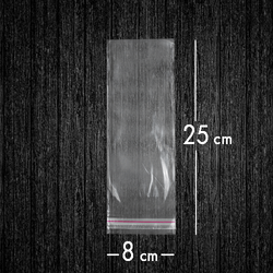 Bantlı Jelatin Poşet Şeffaf Torba 8x25 Cm / 2.25 Kg - 1