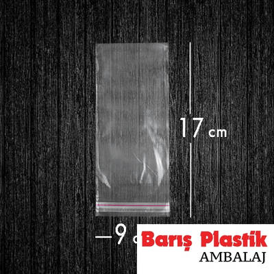 Bantlı Jelatin Poşet Şeffaf Torba 9x17 Cm / 1.75 Kg - 1
