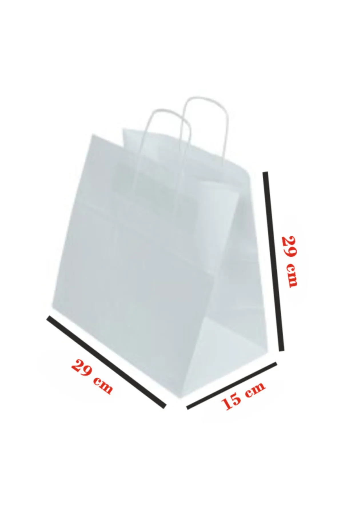 Catering Kağıt Çanta Beyaz 28x16x28 25 li - 2