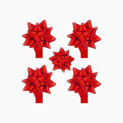 Fiyonk Süs Kutup Yıldızı Mat Kırmızı Yapışkanlı 24 Lü - 