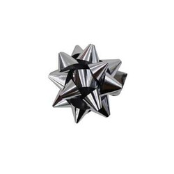 Fiyonk Süs Parlak Metalik Gümüş Yapışkanlı 100'Lü - 