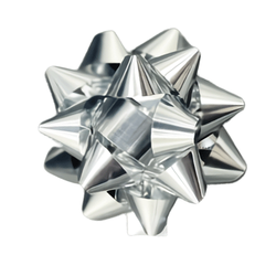 Fiyonk Süs Parlak Metalik Gümüş Yapışkanlı 24 Lü - 