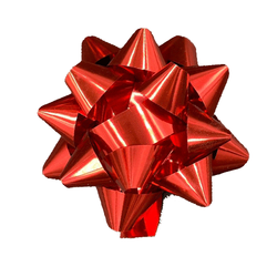 Fiyonk Süs Parlak Metalik Kırmızı Yapışkanlı 24 Lü - 