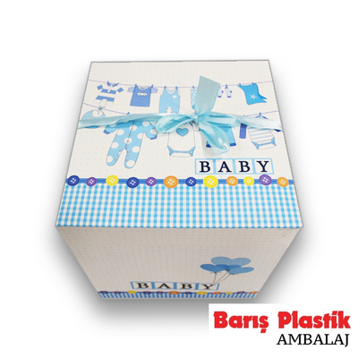 İthal Katlamalı Kutu Baby Mavi (Ebat Seçiniz) - 1