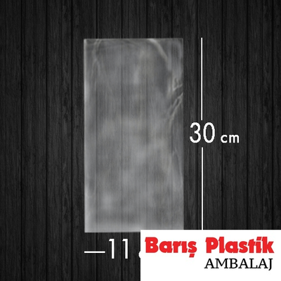 Jelatin Poşet Şeffaf Torba 11x30 Cm / 2.5 Kg - 1