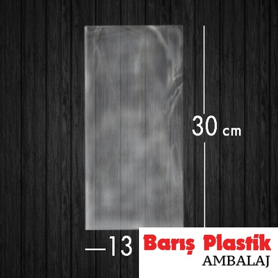 Jelatin Poşet Şeffaf Torba 13x30 Cm / 2.5 Kg - 1