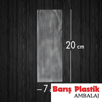 Jelatin Poşet Şeffaf Torba 7x20 Cm / 1,75 Kg - 1