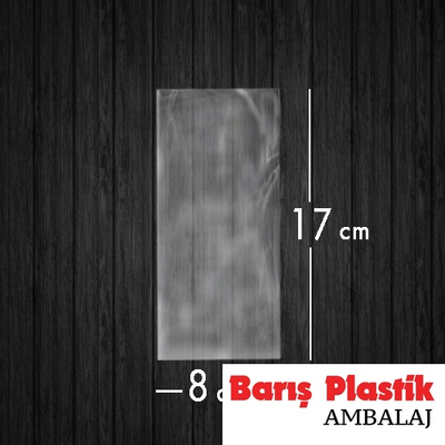 Jelatin Poşet Şeffaf Torba 8x17 Cm / 2 Kg - 1