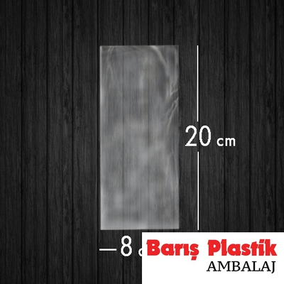 Jelatin Poşet Şeffaf Torba 8x20 Cm / 2 Kg - 1