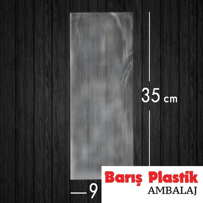 Jelatin Poşet Şeffaf Torba 9x35 Cm / 2 Kg - 1