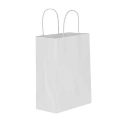Kağıt Çanta 25 x 31 Cm Beyaz 25 Adet - 