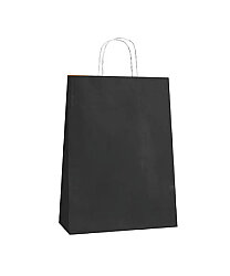 Kağıt Çanta Büklüm Sap 26x32x12 Cm Siyah 25'li - 