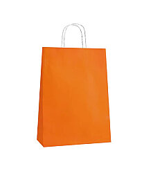 Kağıt Çanta Büklüm Sap 26x32x12 Cm Turuncu 25'li - 