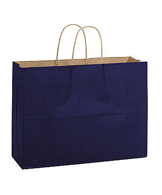 Kağıt Çanta Büklüm Sap 42x32x14 Cm Koyu Mavi 10'lu - 1