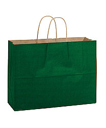 Kağıt Çanta Büklüm Sap 42x32x14 Cm Koyu Yeşil 10'lu - 