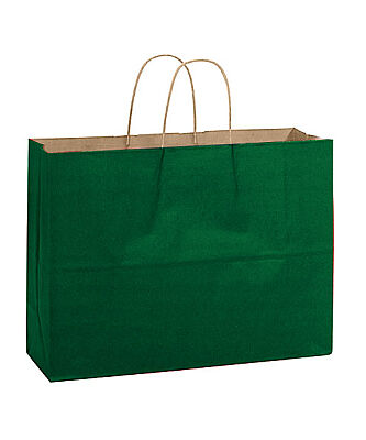 Kağıt Çanta Büklüm Sap 42x32x14 Cm Koyu Yeşil 10'lu - 1