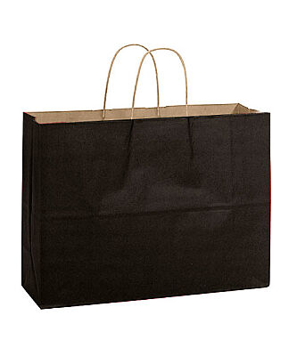 Kağıt Çanta Büklüm Sap 42x32x14 Cm Siyah 10'lu - 1