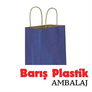 Kağıt Çanta Büyük Boy 31 x 41 x 12 Cm Lacivert 25 Adet - 