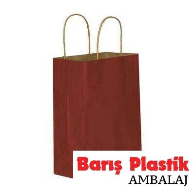 Kağıt Çanta Büyük Boy 45 x 50 Cm Bordo 25 'li - 1