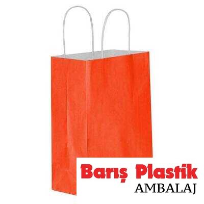 Kağıt Çanta Büyük Boy 45 x 50 Cm Kırmızı 25 'li - 1