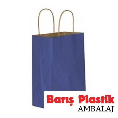 Kağıt Çanta Küçük Boy 18x24 Cm Lacivert 25li - 1