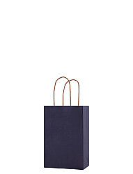Kağıt Çanta Mini Boy 12x15x6 Cm 25 Parça Koyu Mavi - 