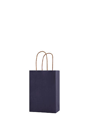 Kağıt Çanta Mini Boy 12x15x6 Cm 25 Parça Koyu Mavi - 1