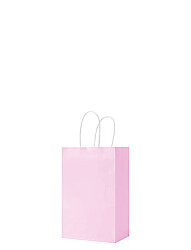 Kağıt Çanta Mini Boy 12x15x6 Cm 25 Parça Makaron Pembe - 