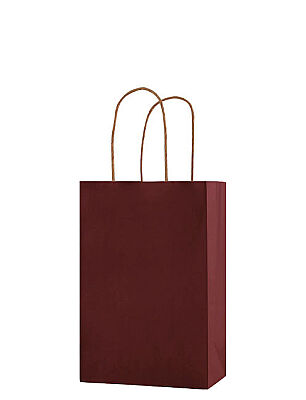 Kağıt Çanta Mini Boy 16x21x8 Cm 25 Parça Bordo - 1
