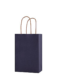 Kağıt Çanta Mini Boy 16x21x8 Cm 25 Parça Koyu Mavi - 