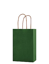 Kağıt Çanta Mini Boy 16x21x8 Cm 25 Parça Koyu Yeşil - 