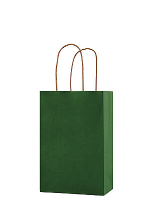 Kağıt Çanta Mini Boy 16x21x8 Cm 25 Parça Koyu Yeşil - 1